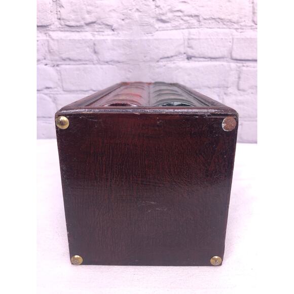 Vintage Decorative Faux Two Book Retro Wine Box Solid Wood Storage Hinge Closure - Picture 9 of 16